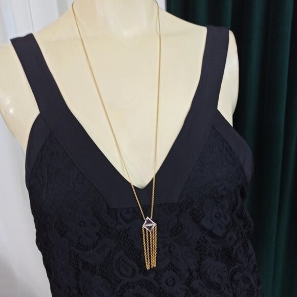 FAS Vintage Sterling Silver Gold Tone Tassel Pendant Necklace - Picture 3 of 10